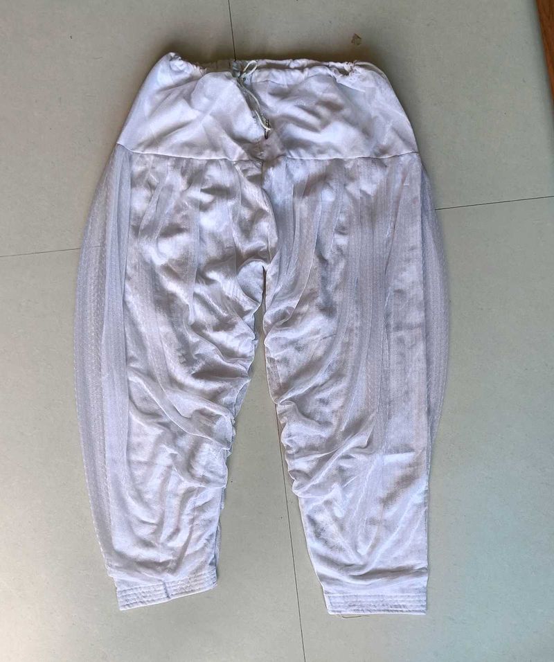 Boho White Mesh Harem Pants
