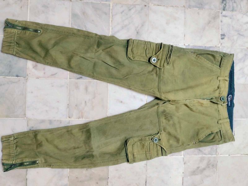 Olive Green Cargo Joggers
