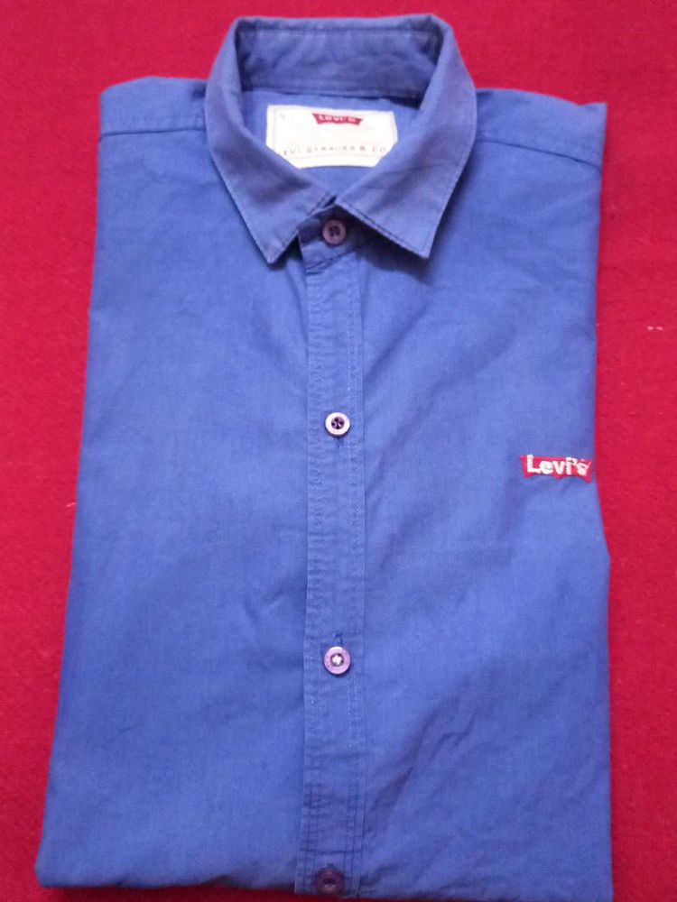 USED FULL SLEEVE Levi's Men's Blue Casual Shirt