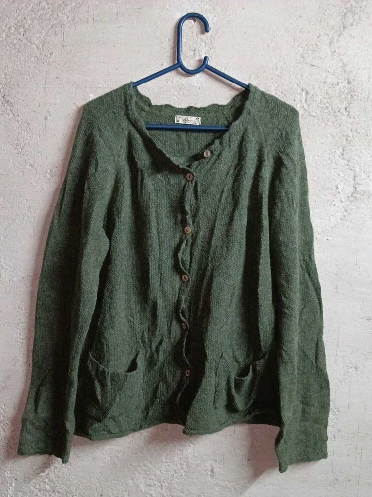Women's Winter Fashion Cardigan Sweater Green 💚