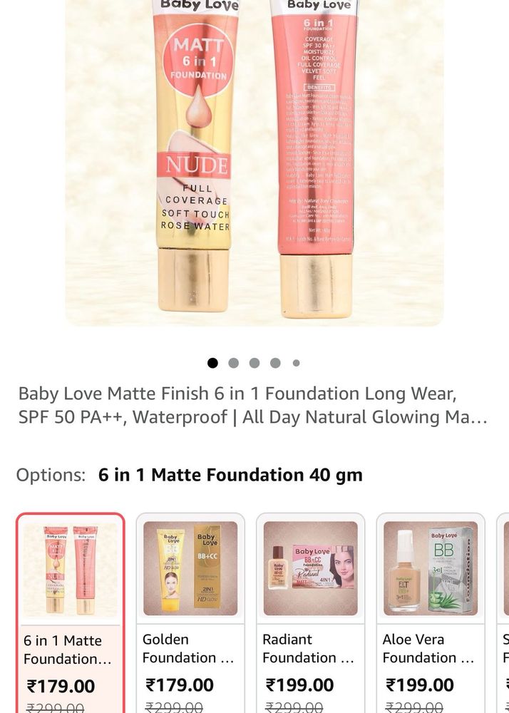 Baby Love Matte Foundation 6 in 1