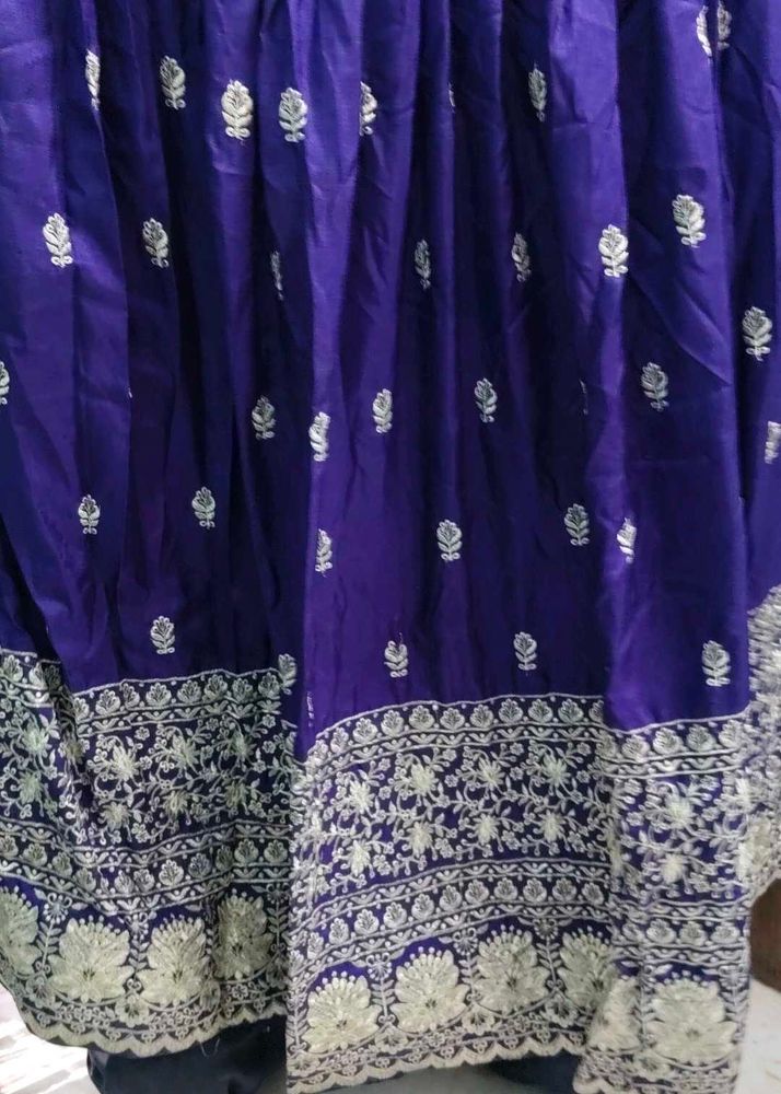 Beautiful Purple Embroidered Saree
