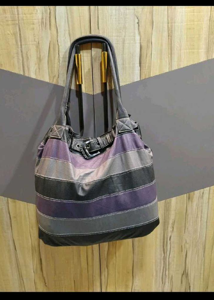 Striped Shoulder Bag