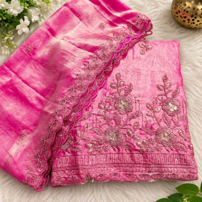 Stunning Pink Embroidered Kurta Set