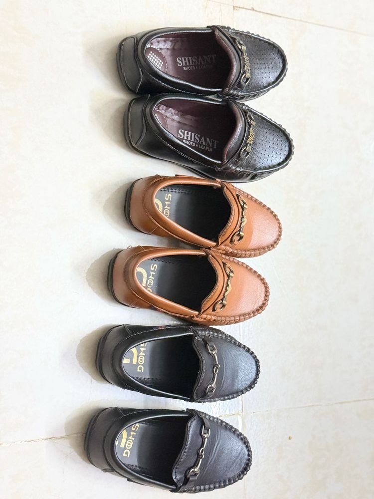 kids partywear loafers/ set of 3