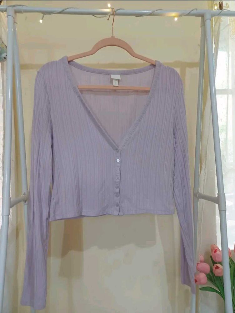 H&amp;M lilac cardigan