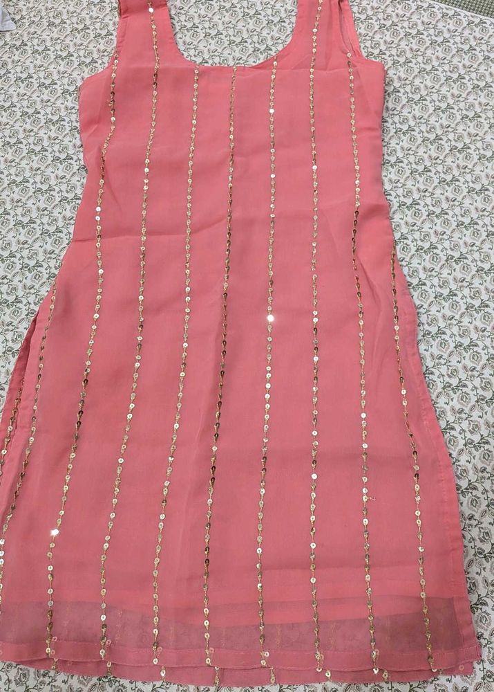 Sparkling Peach Kurta