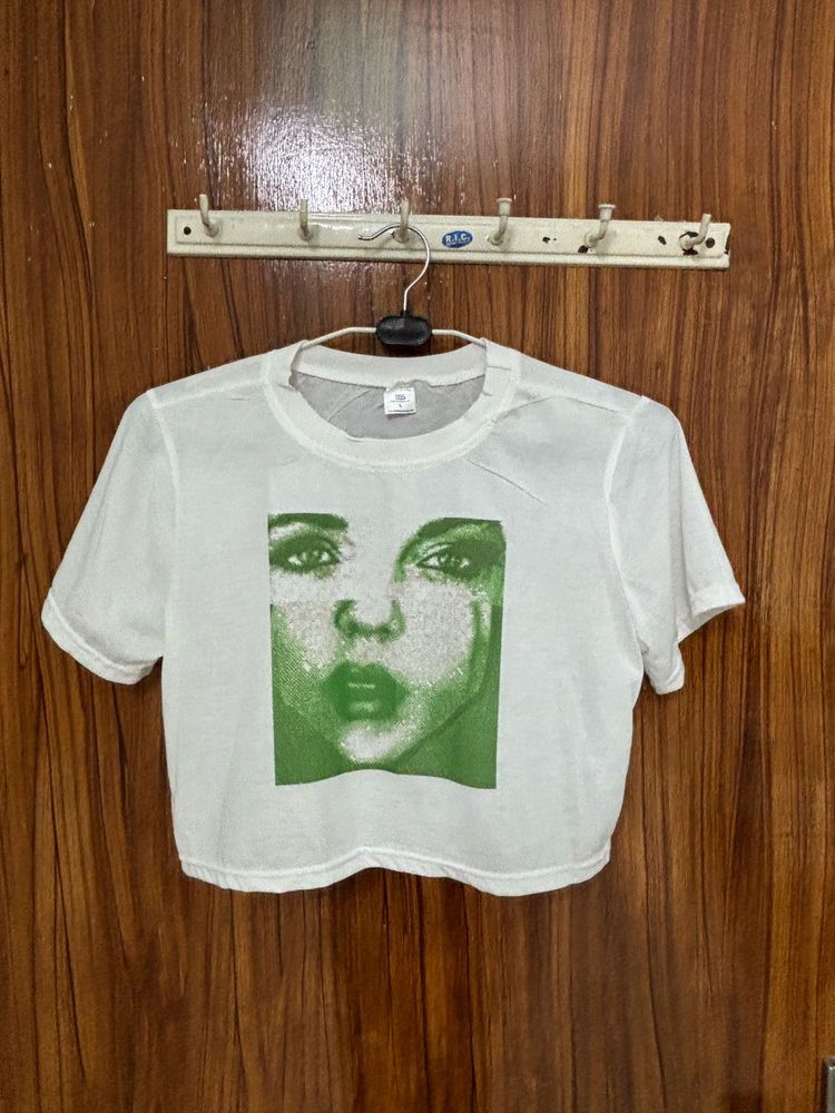 Graphic Print Cropped T-Shirt