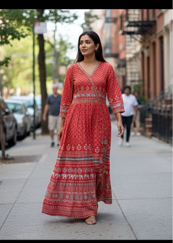 Bohemian Printed Maxi Dress