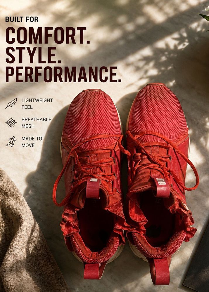 PUMA Enzo Red Running Sneakers 100% Original