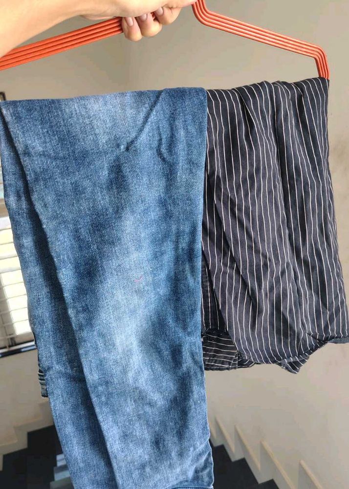 Jeans ,shirt Set
