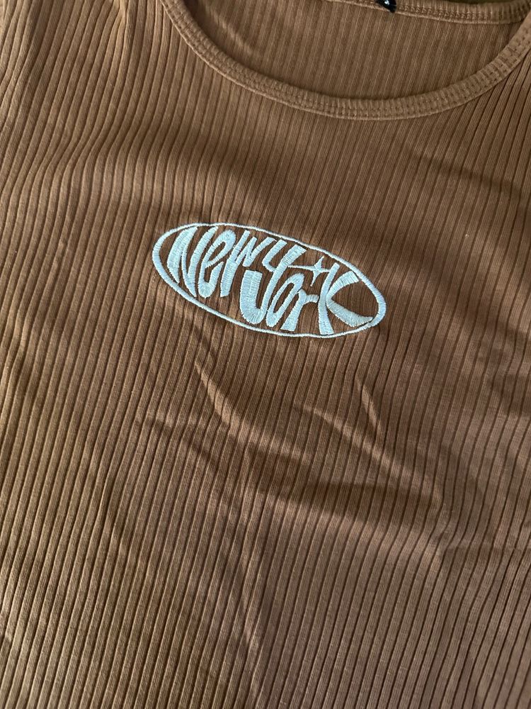 Zudio Brown Ribbed Top