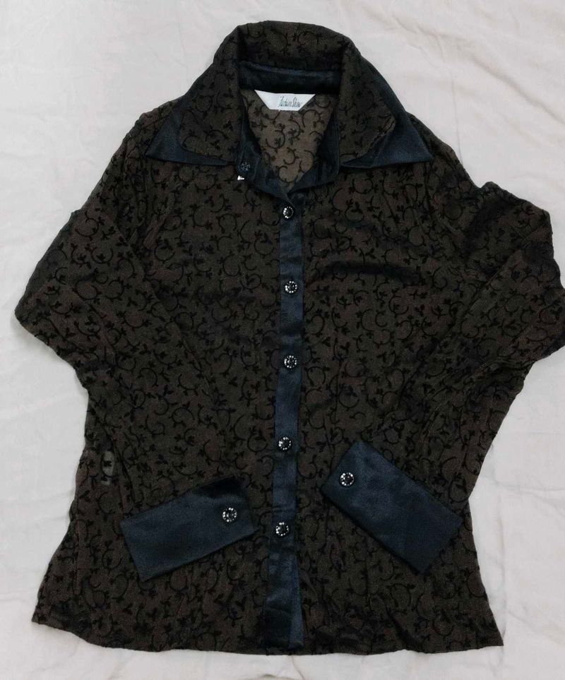 Printed Button Down Shirt