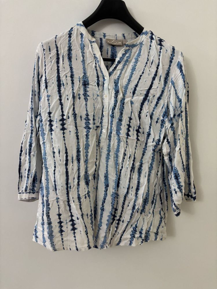 Stylish Tie-Dye Print Tunic Top