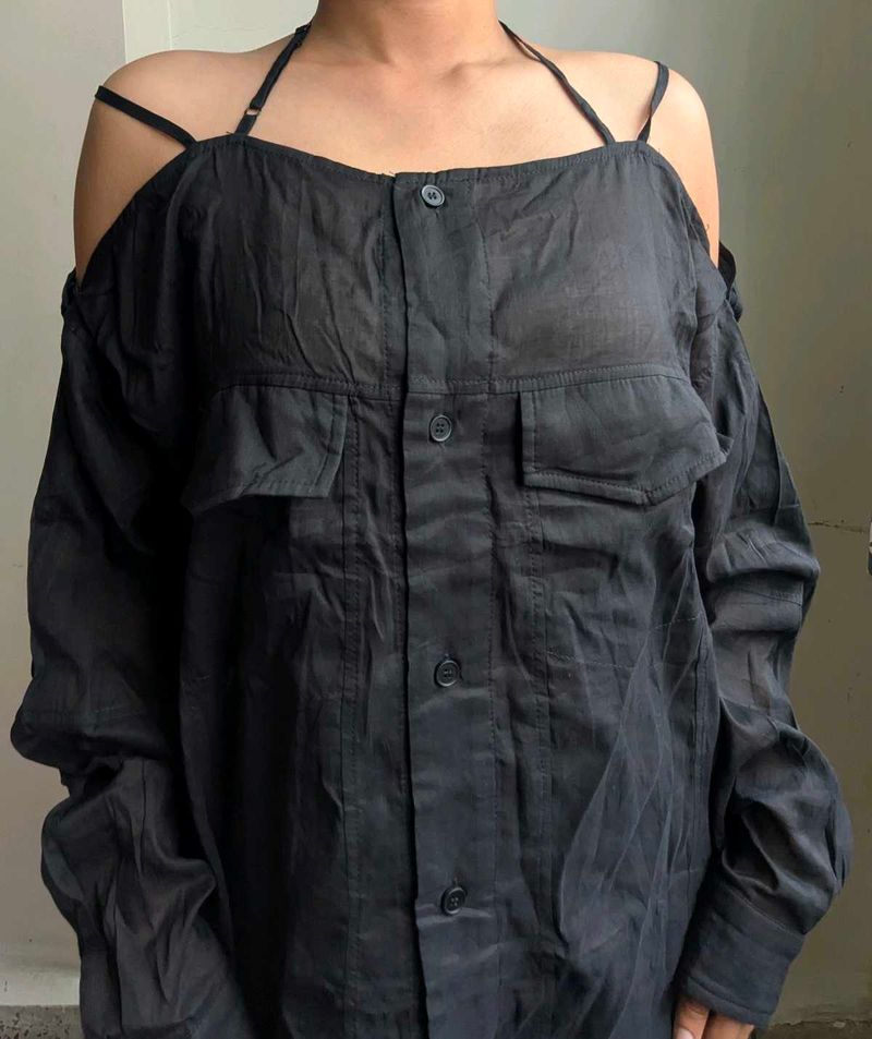 Sleeveless Button-Down Dress