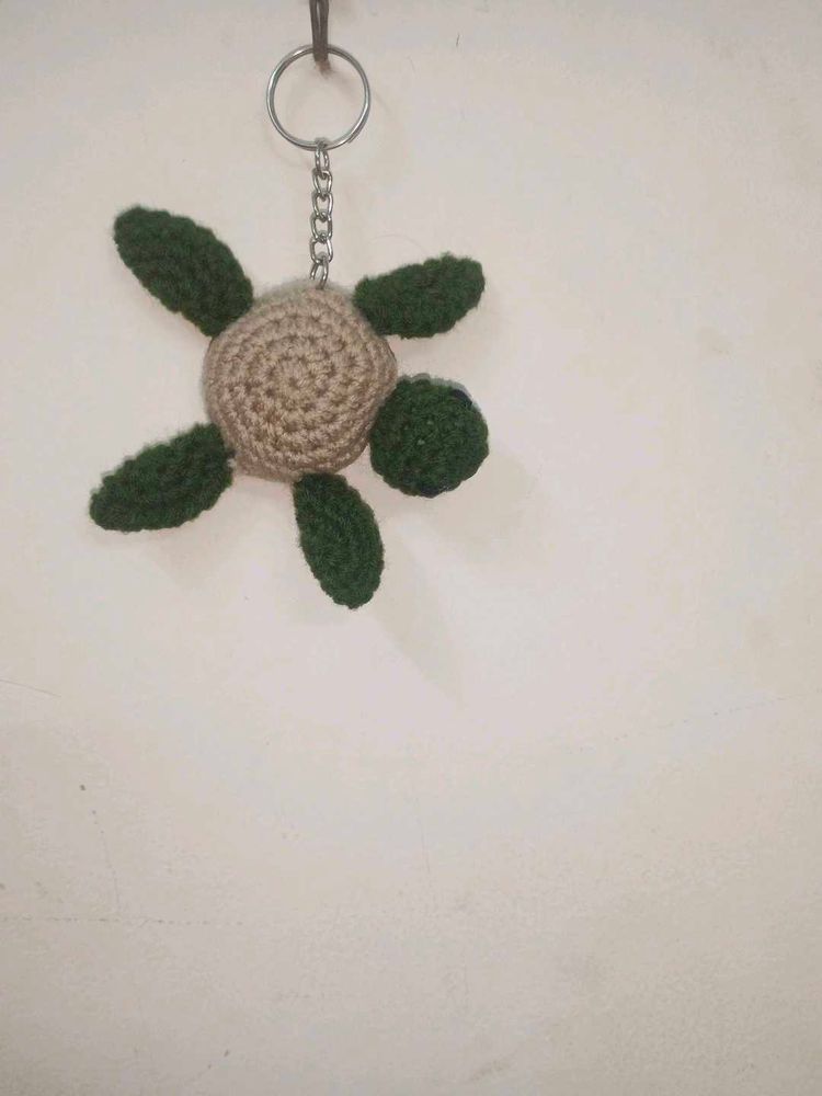 Crochet Turtle Keychain