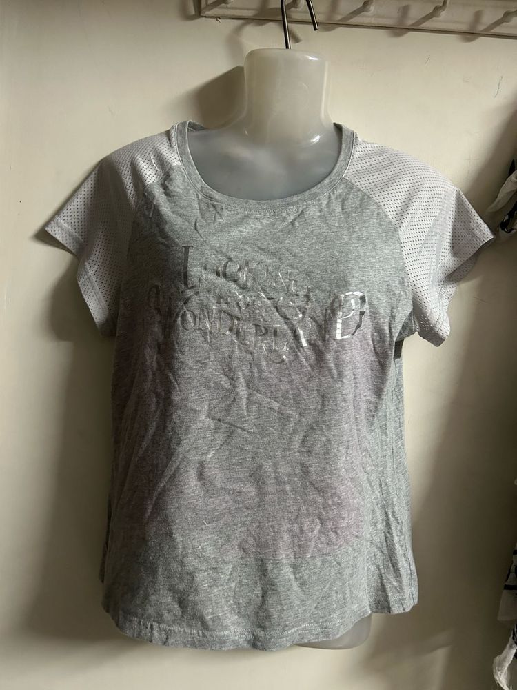 Women's Grey Graphic T-Shirt