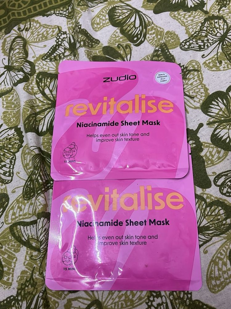 Zudio Revitalise Niacinamide Sheet Masks (2 Pcs)