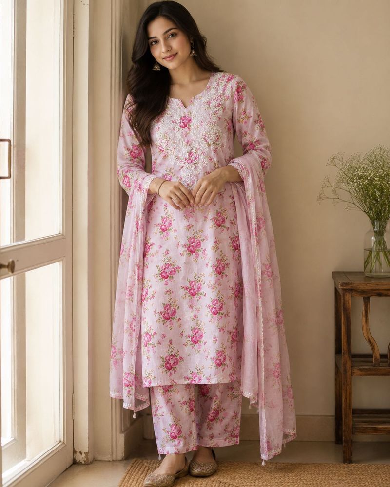 Floral Print Kurta