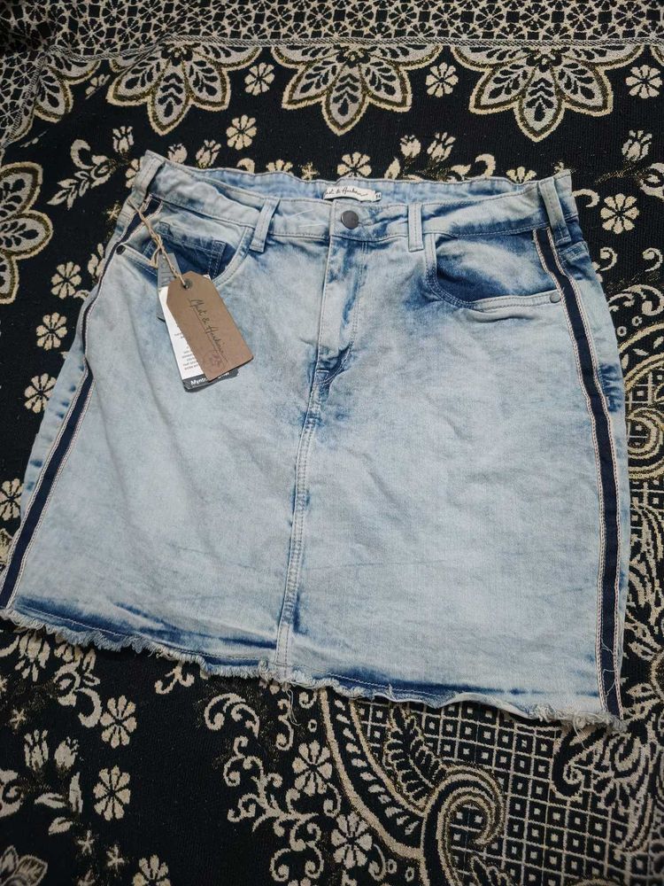 Vintage Mast &amp; Harbour Wash Denim Mini Skirt