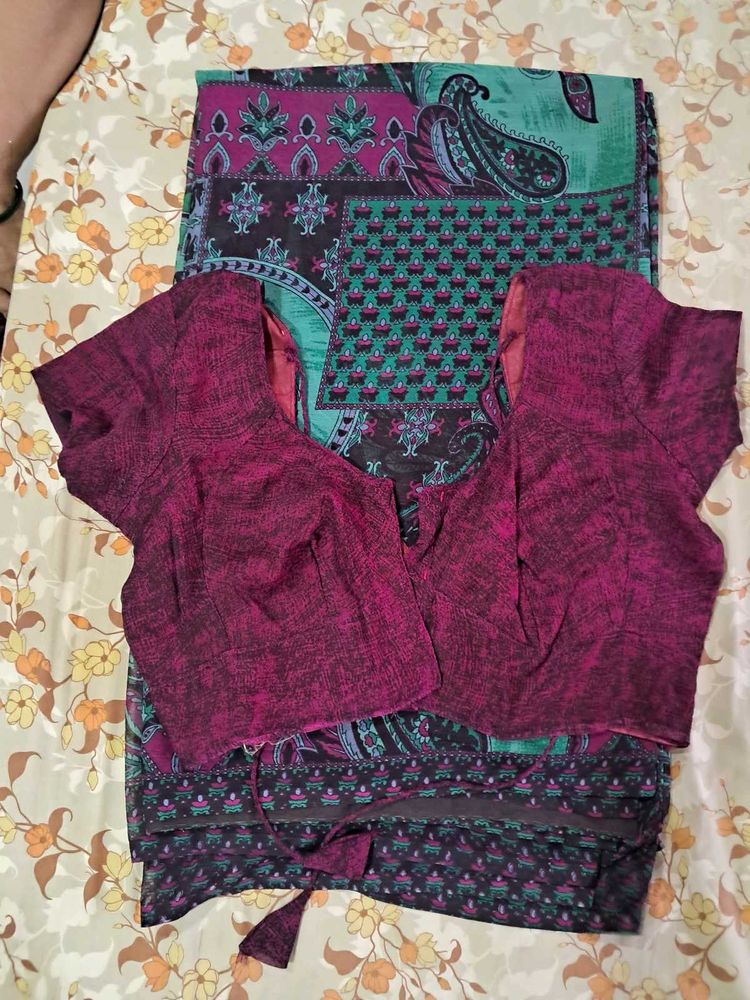 Beautiful Saree with Matching Blouse