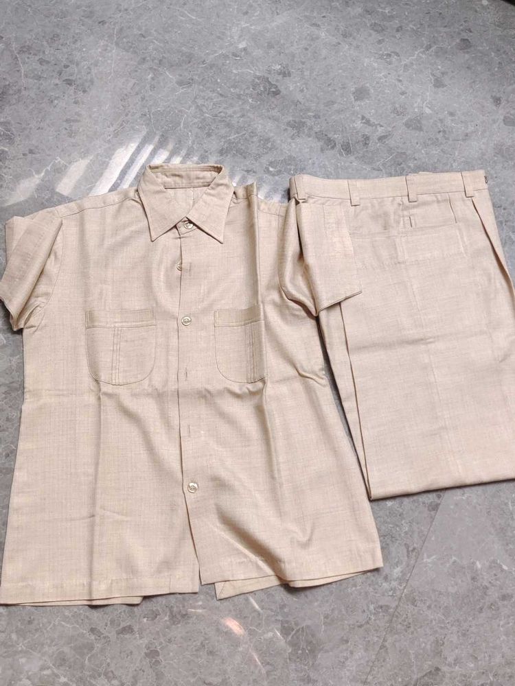 Men's Beige safari suit