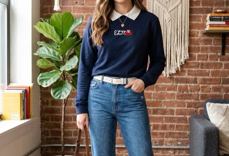 navy blue sweatshirt