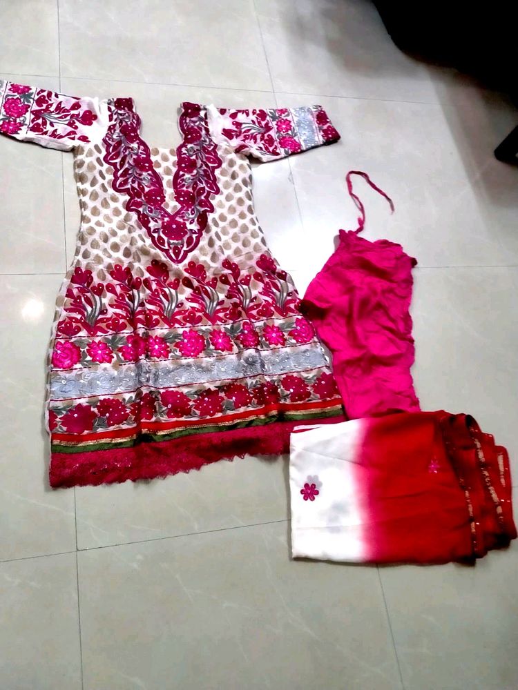 Brand New Anarkali Kurta With Chudhidar And Dupatt