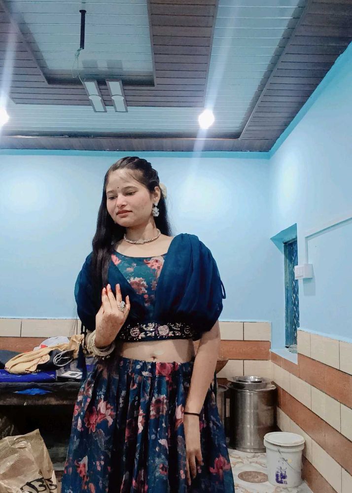 Floral Print Lehenga Set