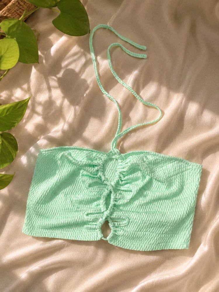 Strappy Mint Green Bikini Top