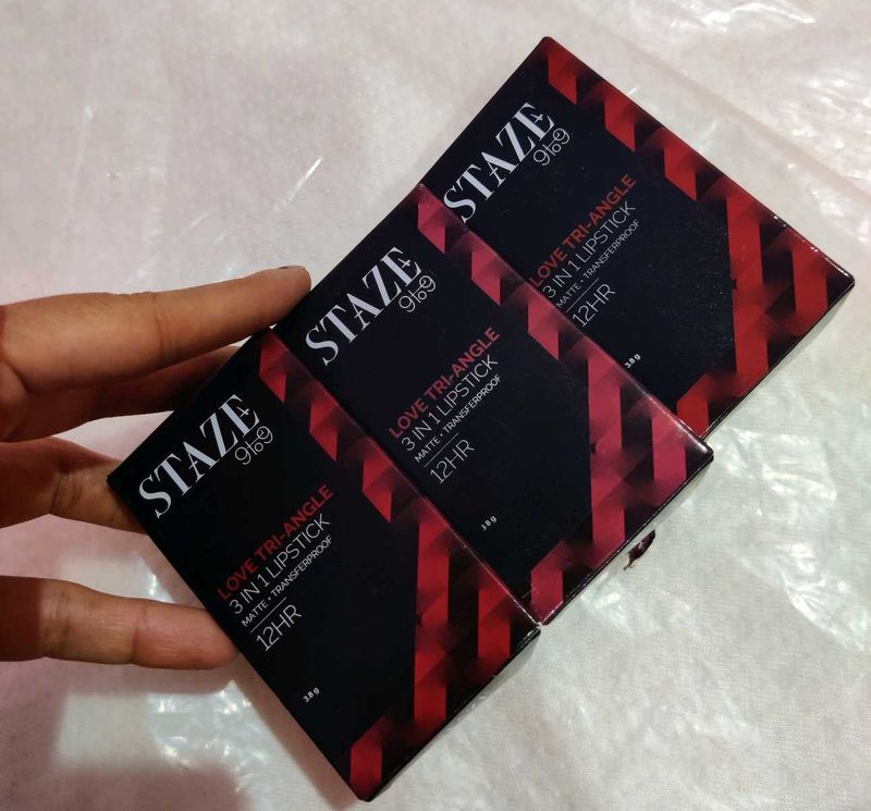 Staze Love Tri-Angle 3 In 1 Lipstick