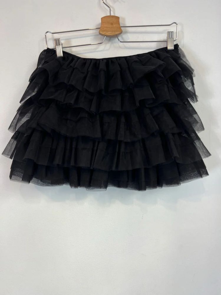 Ruffled Tulle Mini Skirt (shorts under)