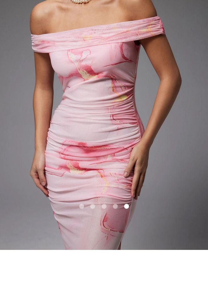 Pink Marble Bodycon Dress