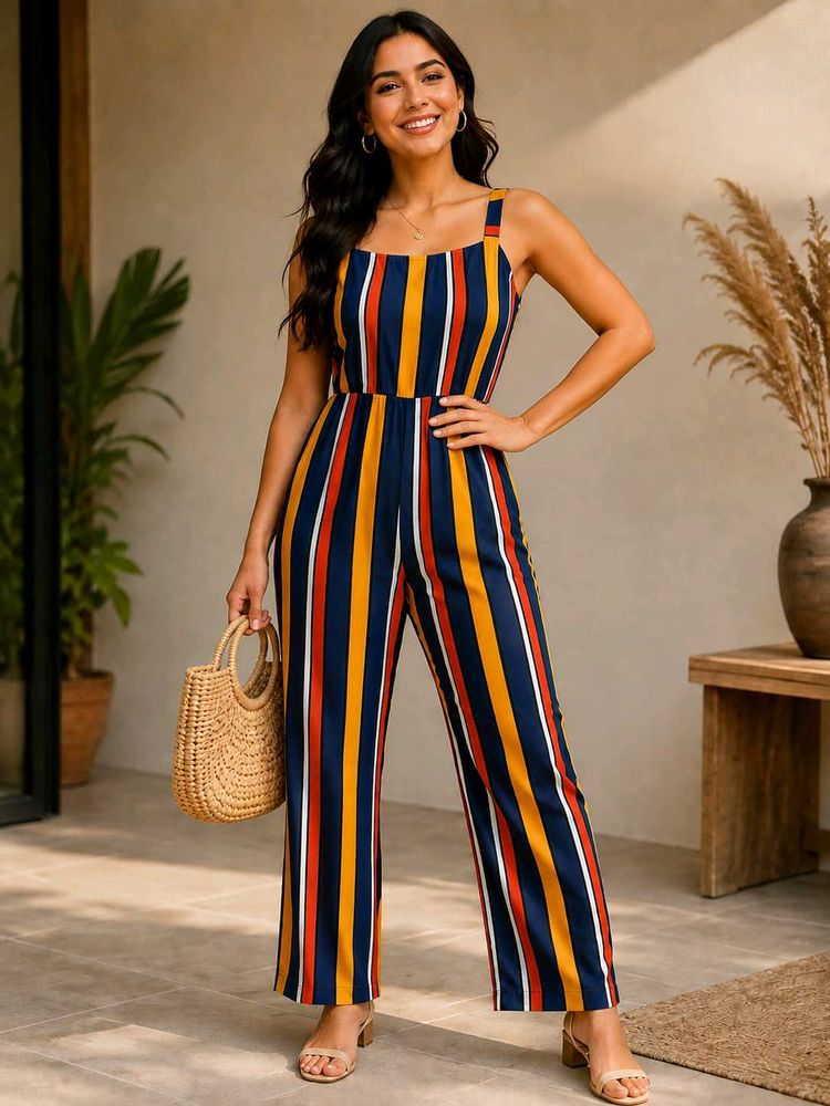 Striped Jumpsuit for Women