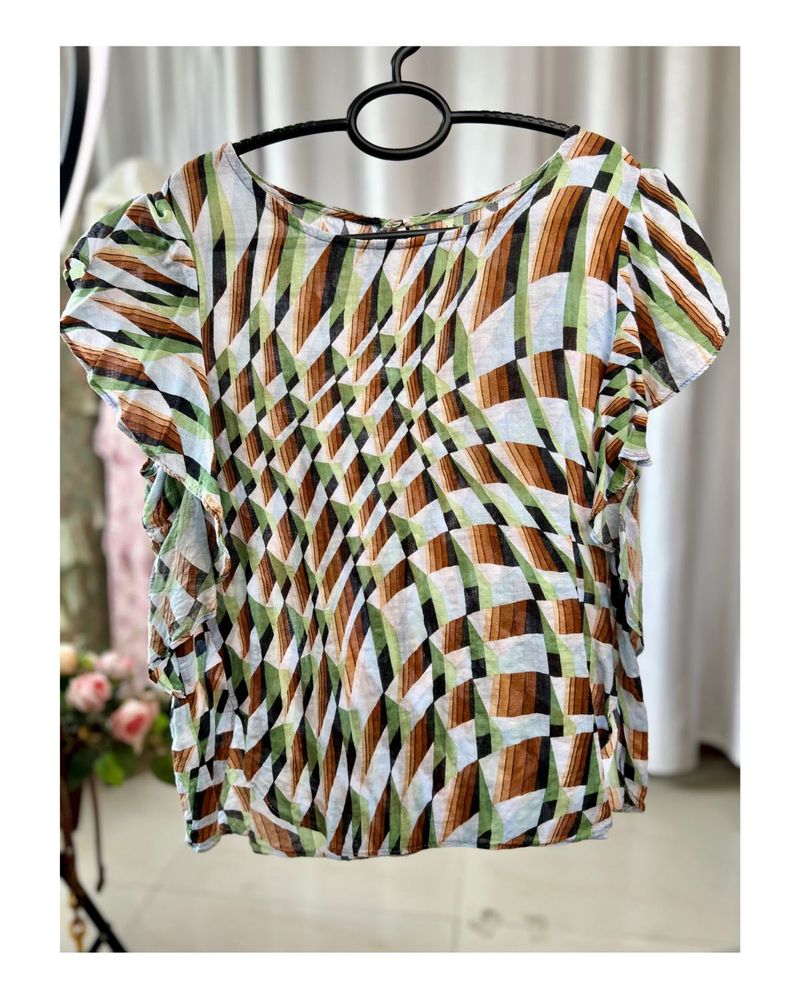 Stylish Geometric Print Top