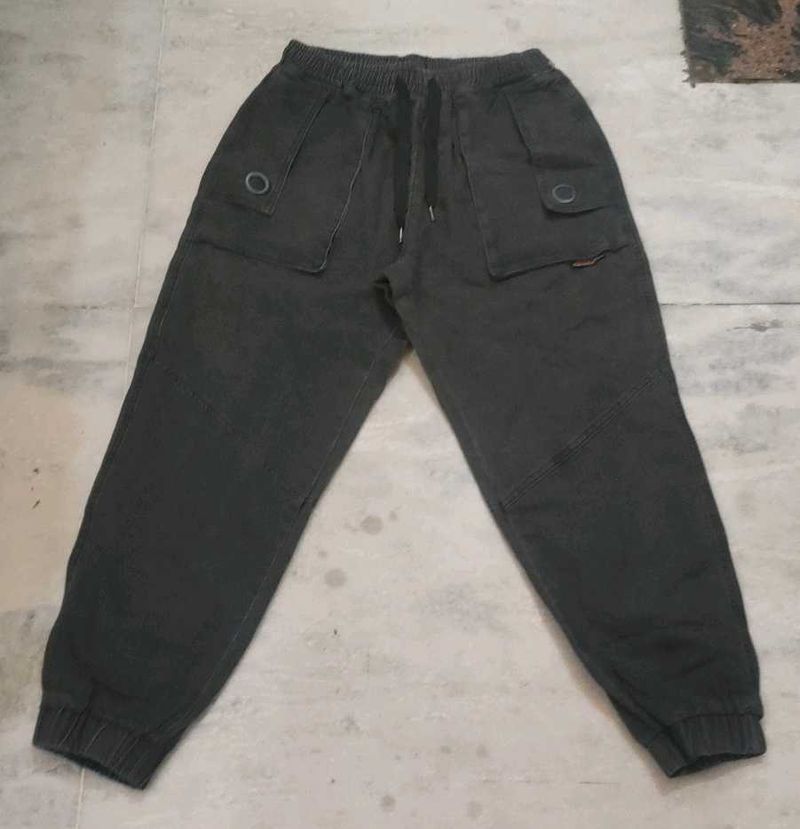 Stylish Black Cargo Joggers