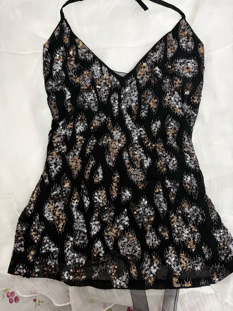 Sparkly Sequin Halter Top