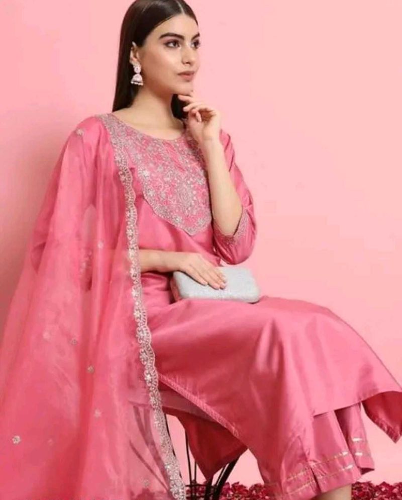 Elegant Pink Kurta Set with Dupatta