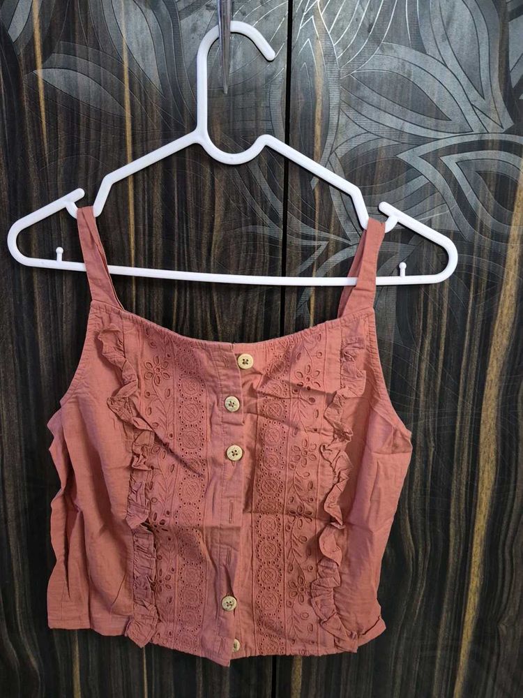 Cute Ruffled Cropped Top
