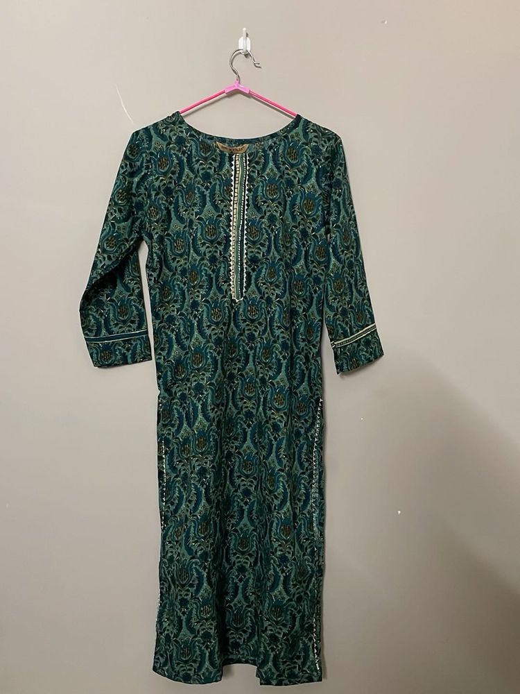 (NEW) Green Printed Kurta set