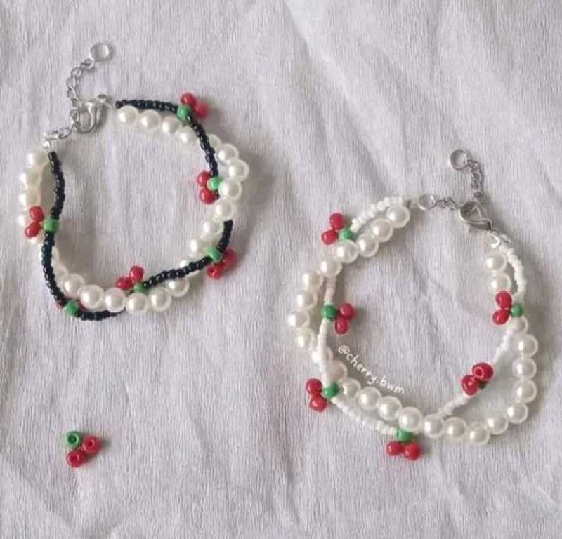 Cute Cherry Beaded Bracelets