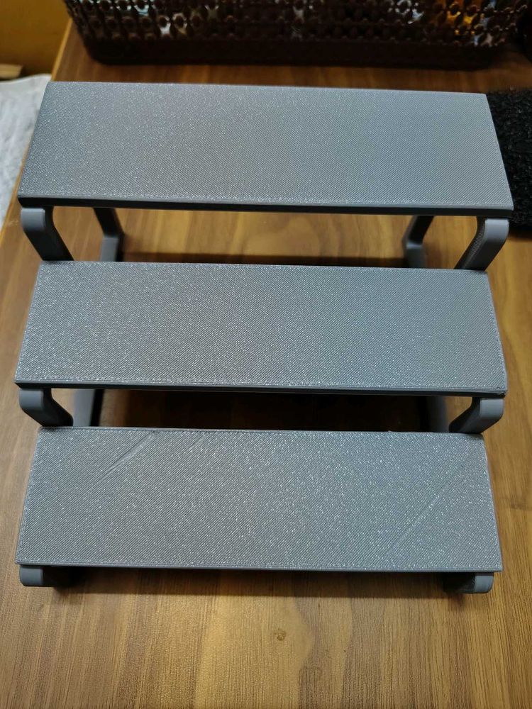 Grey 3-Tier Display Stand