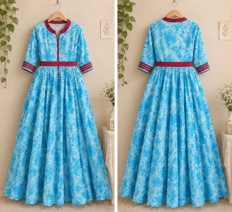 sky blue gown