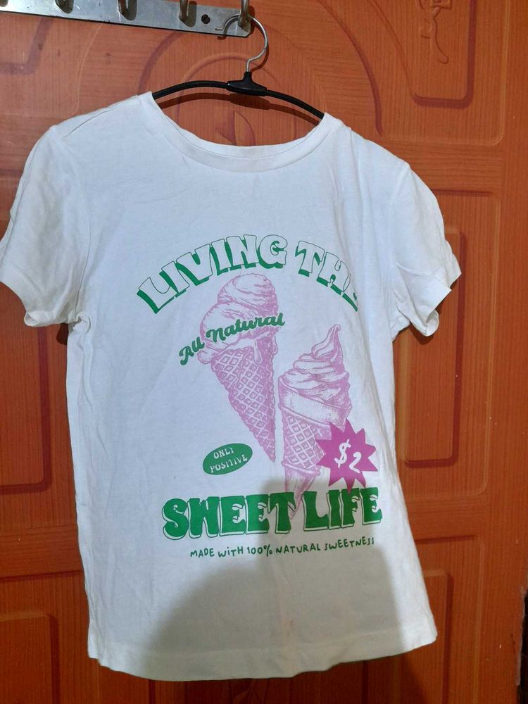White Graphic T-Shirt