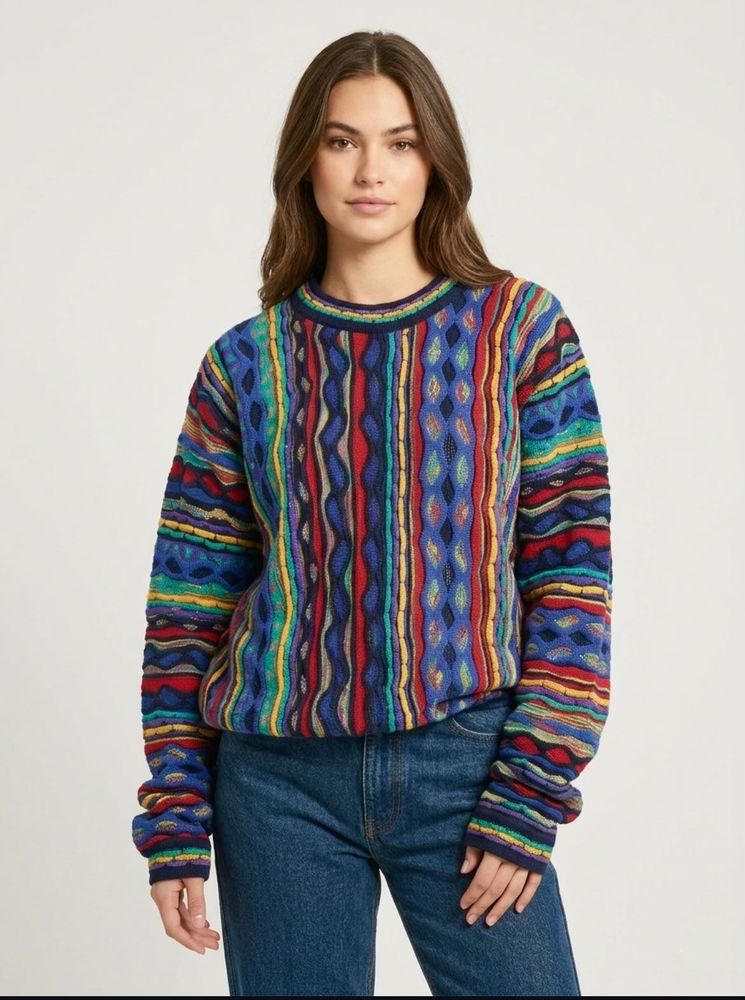 Tundra knit Coogi style sweater