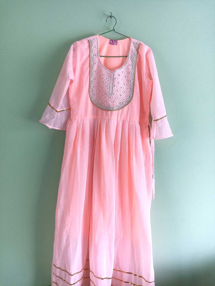 Pretty Pink Embroidered Kurta