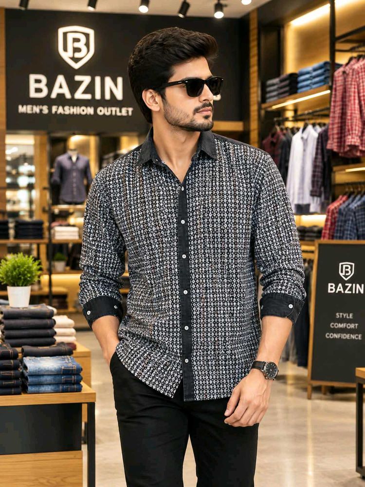 🇳🇿💫🎀Stylish Men's Printed Button-Down Shirt