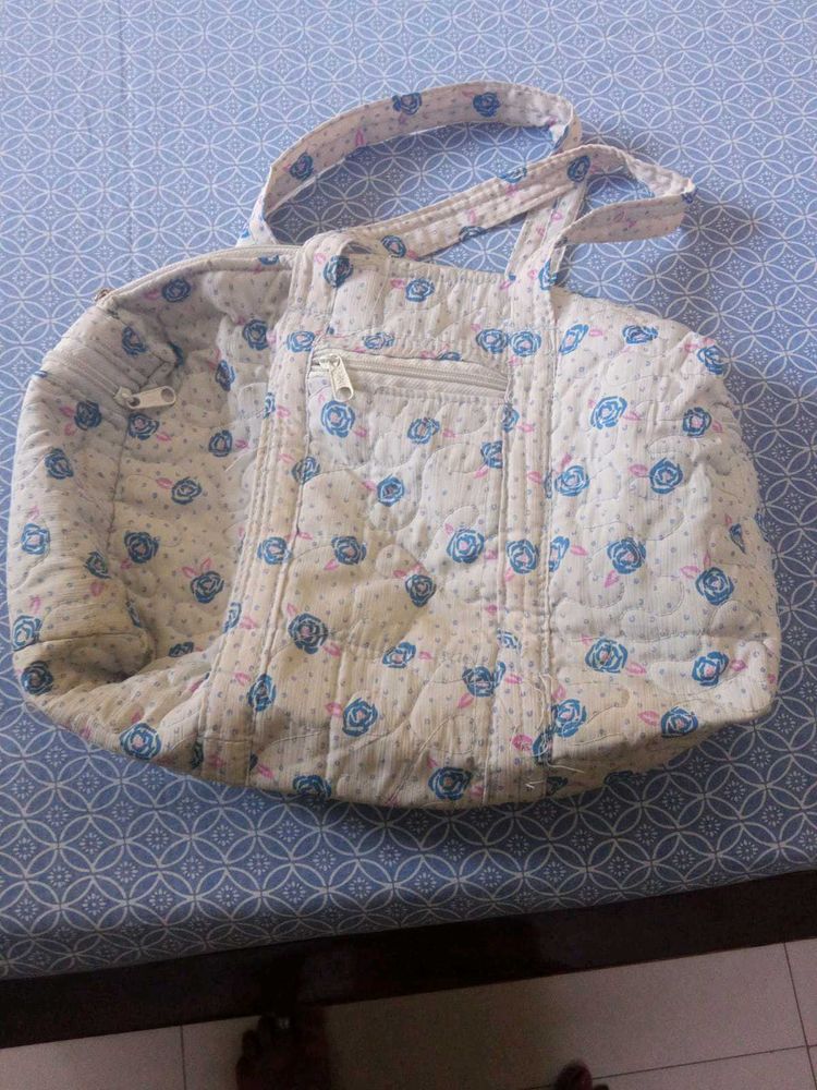 Quilted Floral Tote Bag