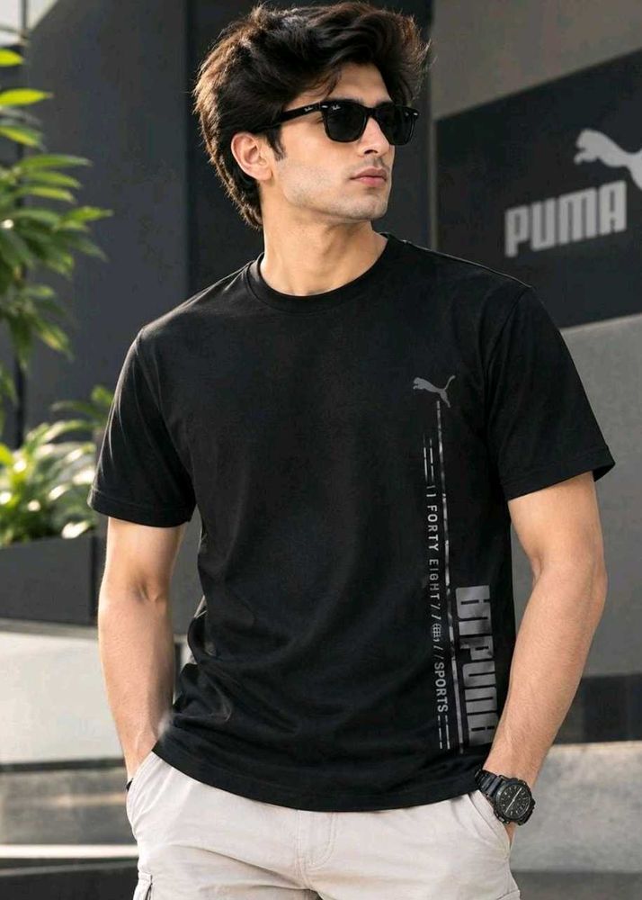 Men's Puma Black Graphic T-Shirt
