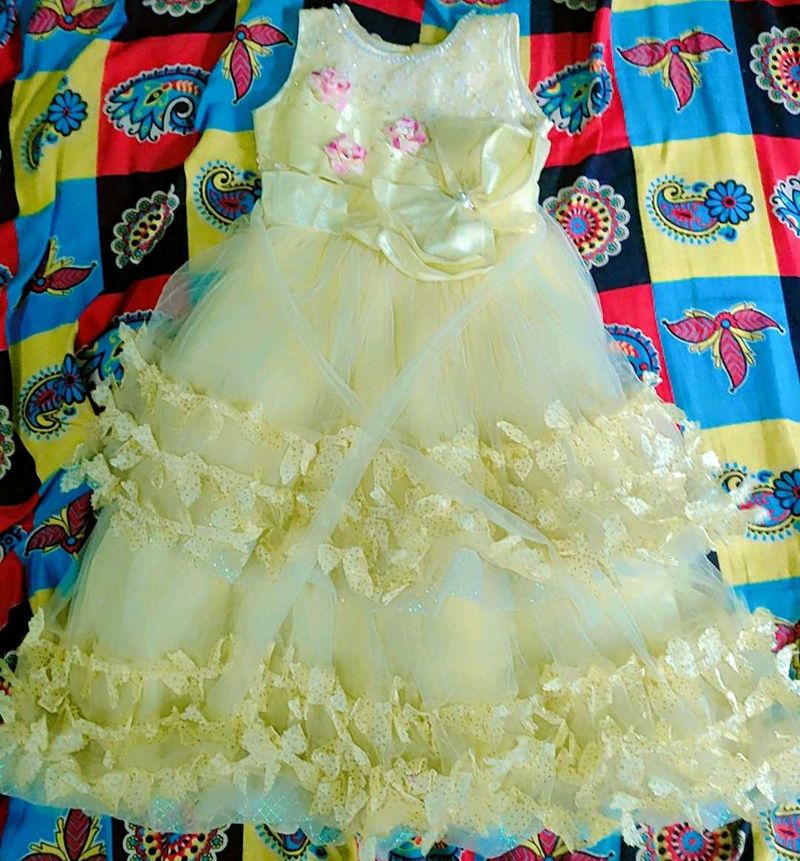 Yellow Flower Girl Dress